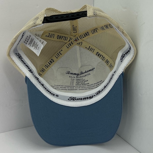 TOMMY BAHAMA CAP/HAT, 3D MARLON FISH & TOMMY LOGO IN RUBBER, BLUE WITH TAN MESH - Picture 8 of 13